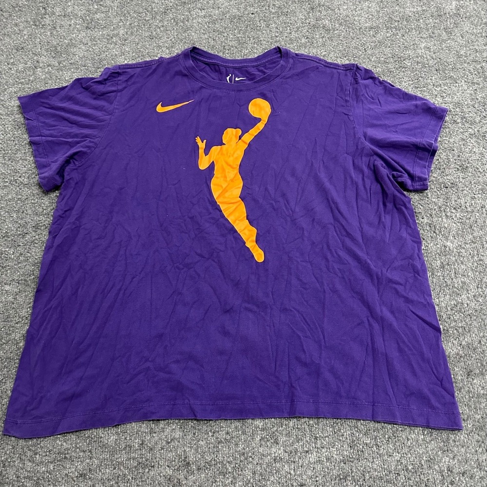 Nike T-Shirt Womens XXL Purple WNBA Graphic Short Sleeve Athletic Basketball Tee